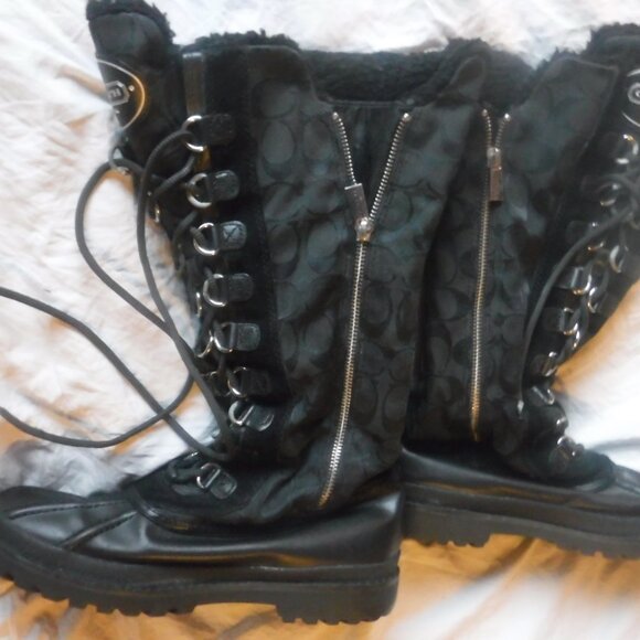 Coach New York Black Boots Womens Size 10 B Libby Boots - Picture 13 of 16